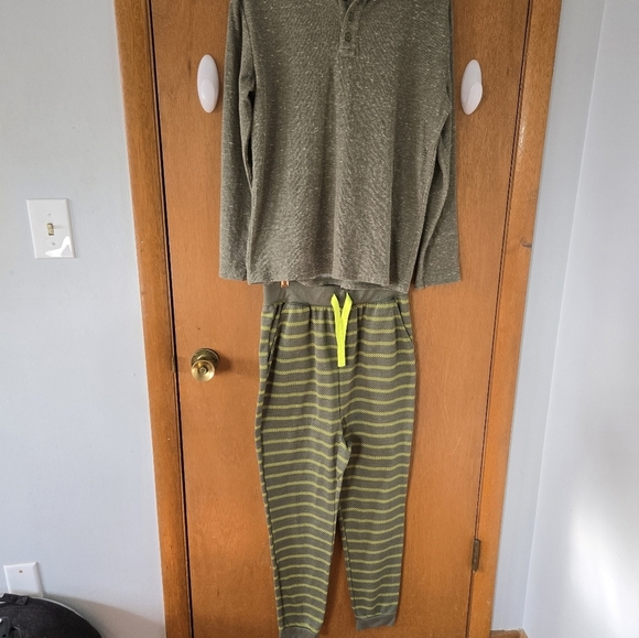 Green Striped Lounge Set - Picture 1 of 6